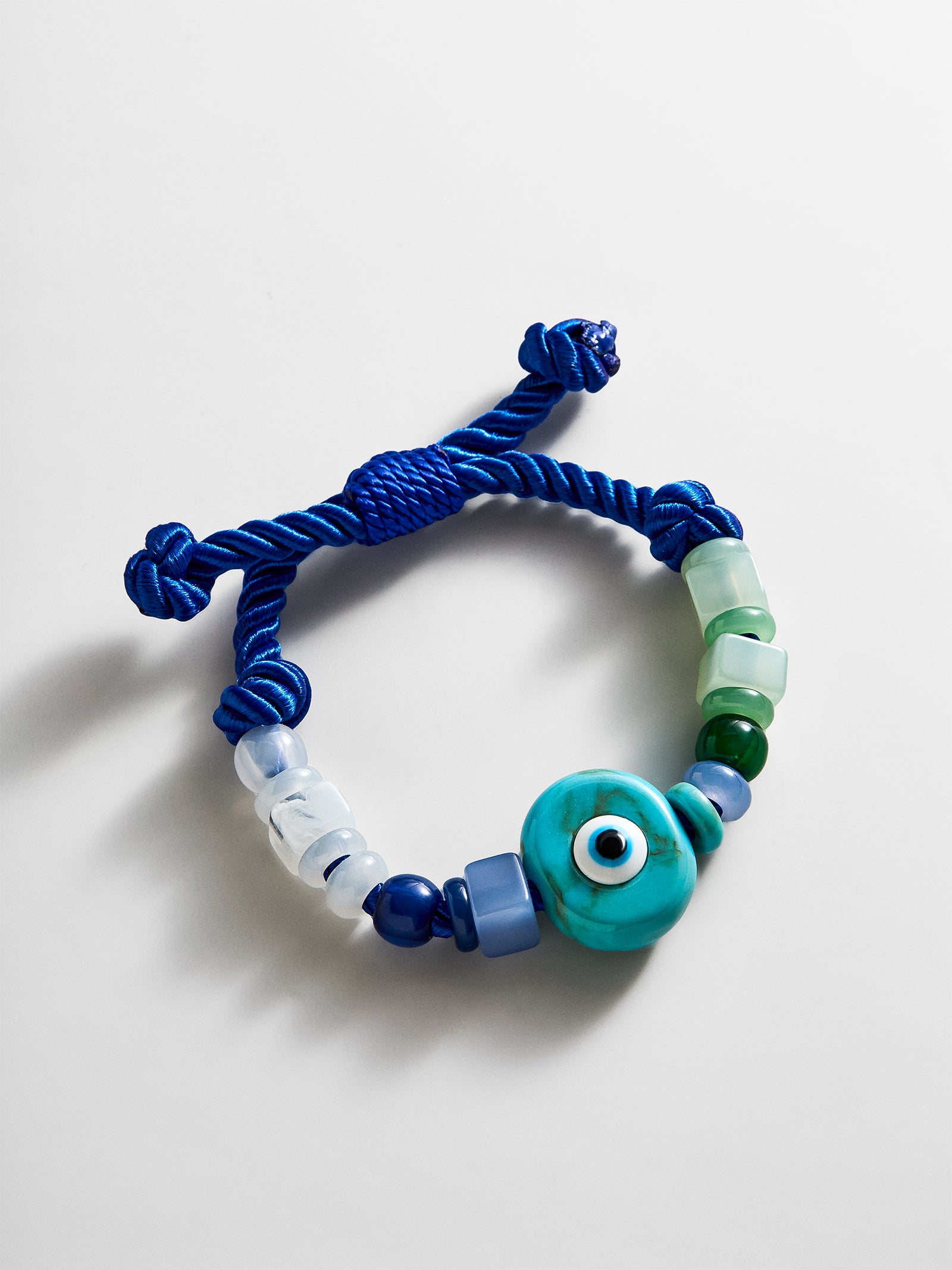 Bright Eyed Beaded Bracelet - Blue