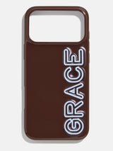 BaubleBar Fine Line Custom iPhone Case - Dark Brown/Baby Blue - 
    Enjoy 20% Off: It’s the Big Biannual Event
  
