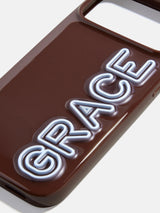 BaubleBar Fine Line Custom iPhone Case - Dark Brown/Baby Blue - 
    Enjoy 20% Off: It’s the Big Biannual Event
  
