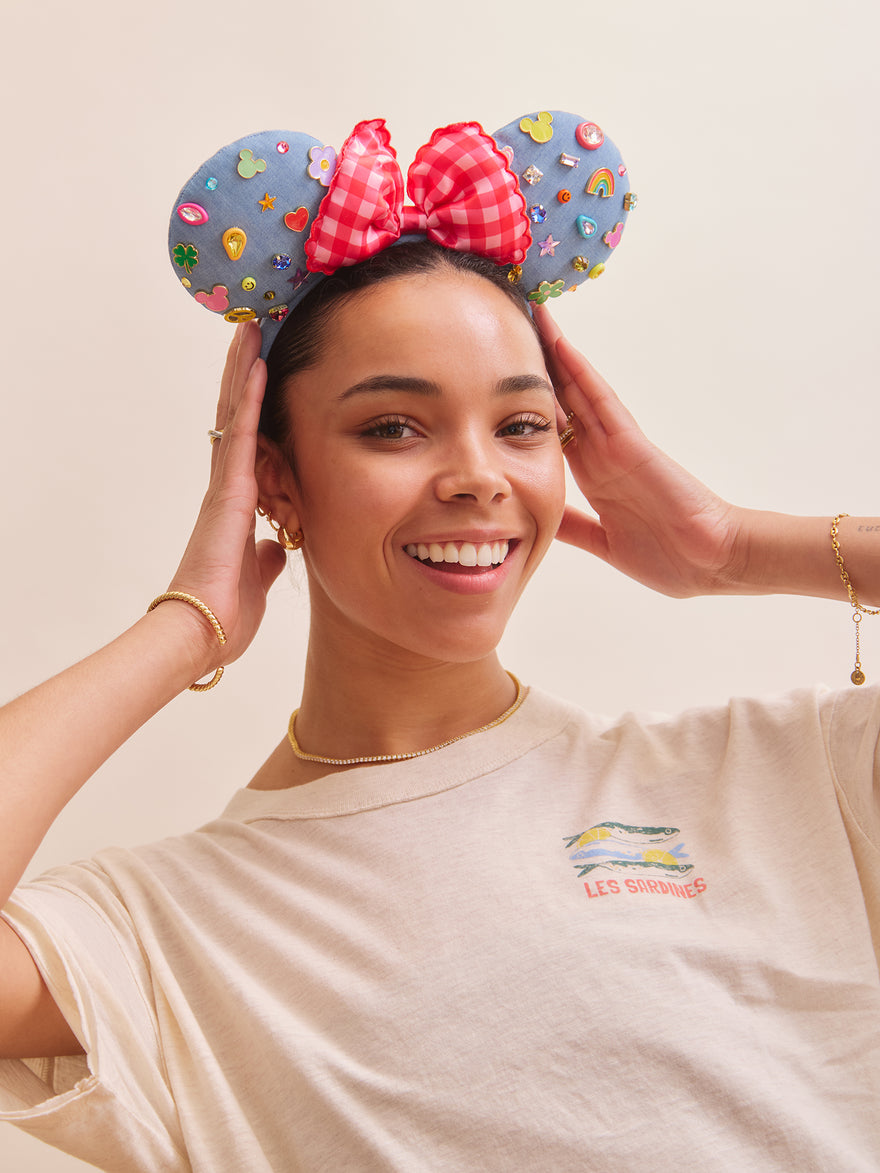 Disney Minnie Mouse Denim Ears Headband - Minnie Mouse Denim Ears