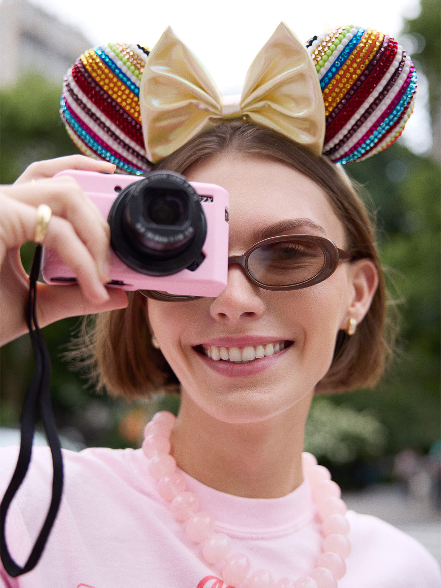Disney Minnie Mouse Striped Ears Headband - Minnie Mouse Multicolored Ears Disney Ears
