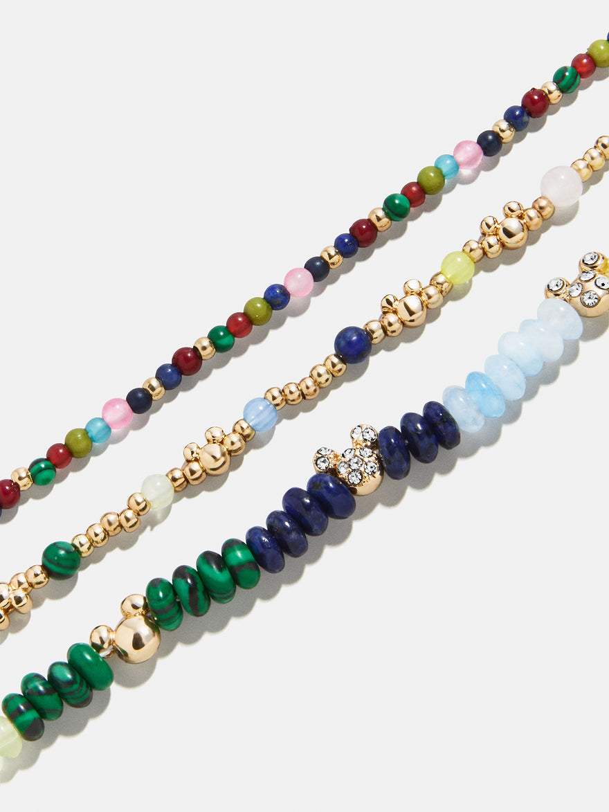 Disney Mickey Mouse Semi-Precious Layered Bracelet - Dark Multi