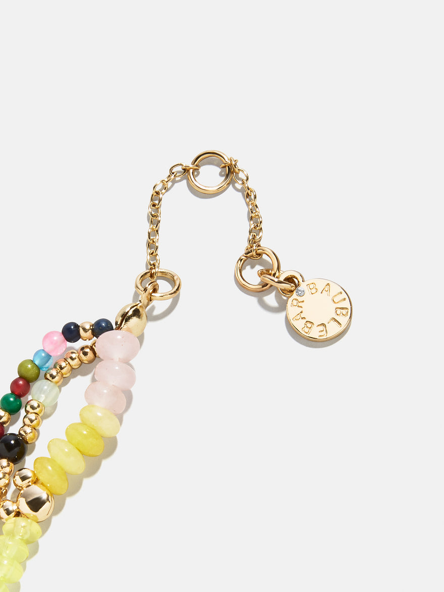 Disney Mickey Mouse Semi-Precious Layered Bracelet - Dark Multi
