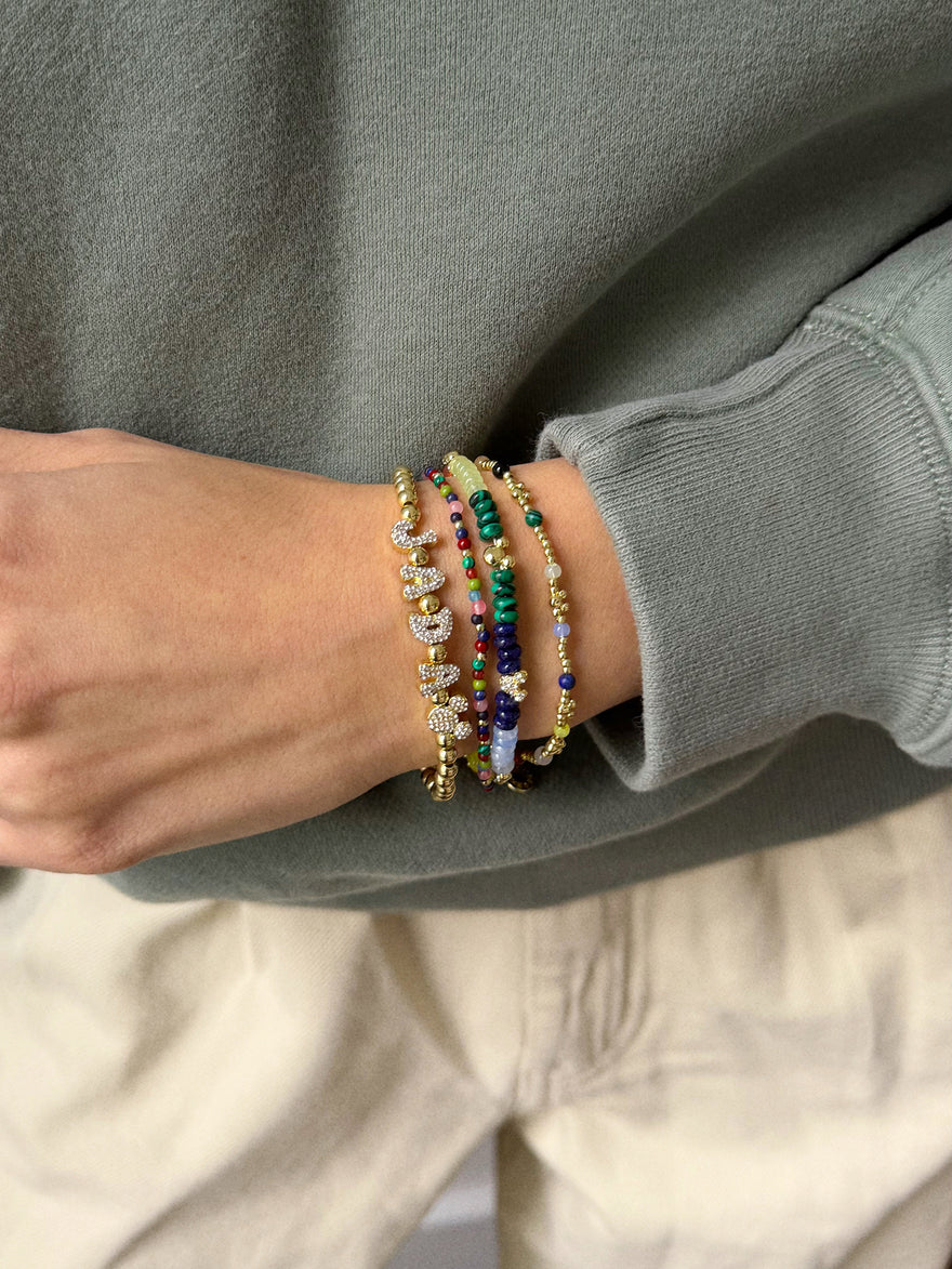 Disney Mickey Mouse Semi-Precious Layered Bracelet - Dark Multi