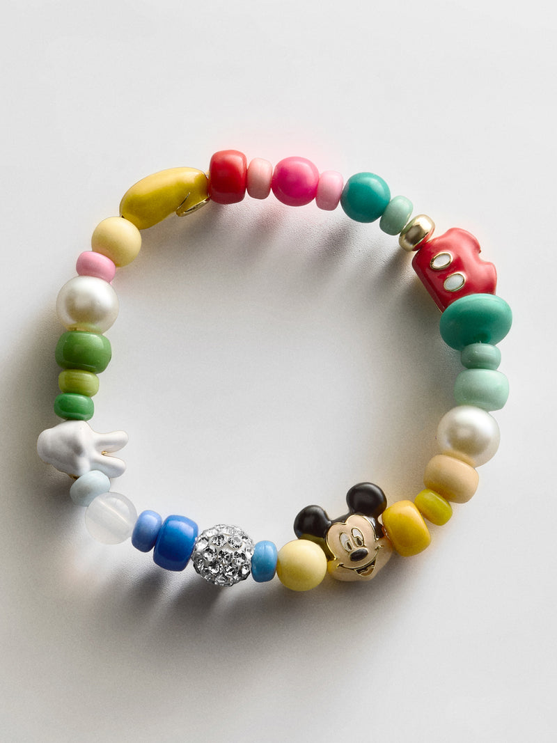 Disney Mickey Mouse Beaded Multicolored Charm Bracelet - Mickey Mouse