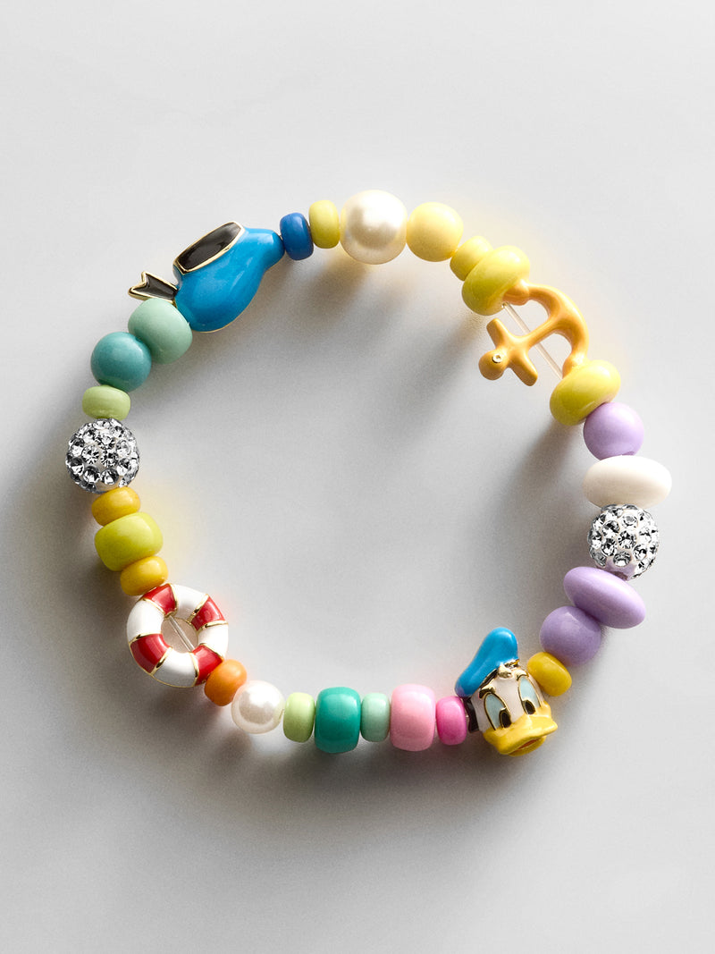 Disney Donald Duck Beaded Multicolored Charm Bracelet - Donald Duck