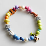 Disney Goofy Beaded Multicolored Charm Bracelet - Goofy