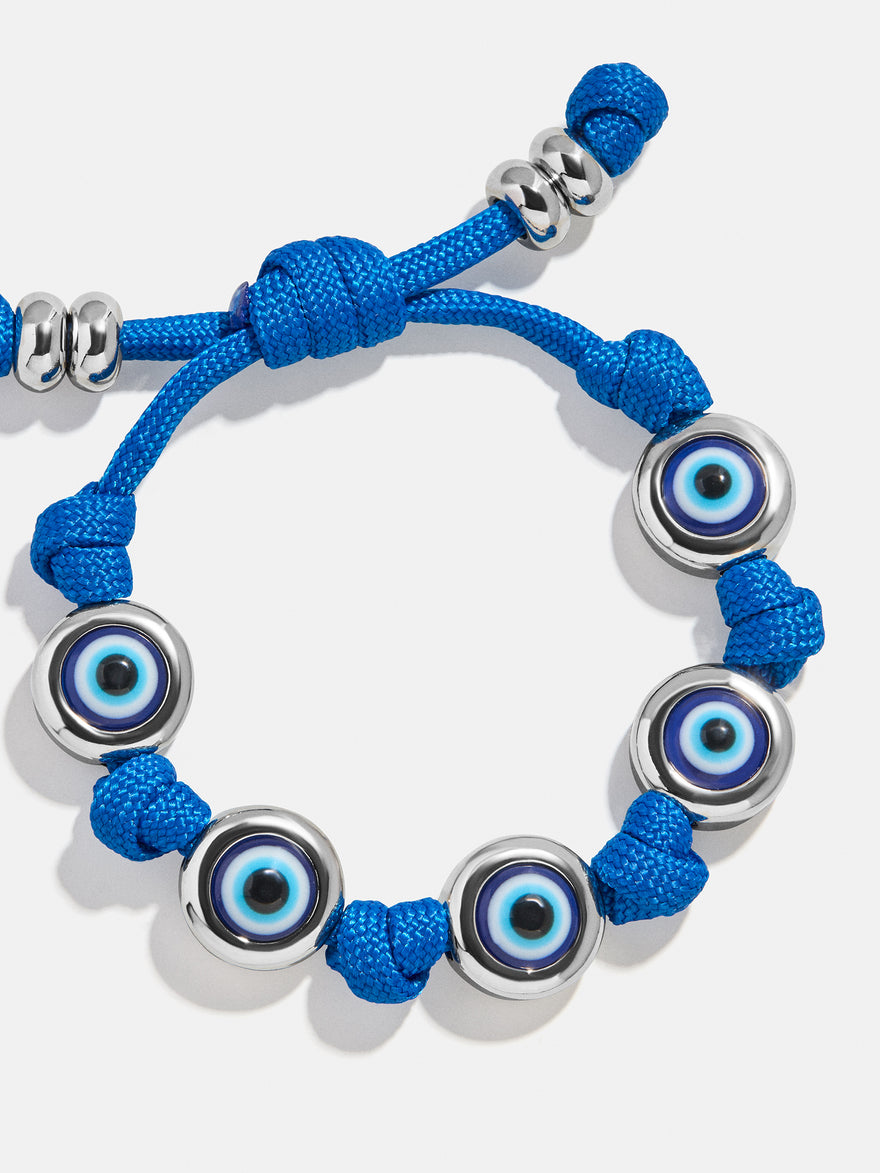Eyes Open Evil Eye Paracord Bracelet - Blue