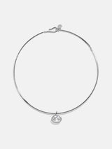 BaubleBar Lexi Crystal Collar Necklace - Silver - 
    Choker necklace with oval crystal
  
