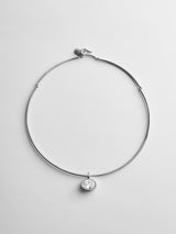 BaubleBar Lexi Crystal Collar Necklace - Silver - 
    Choker necklace with oval crystal
  
