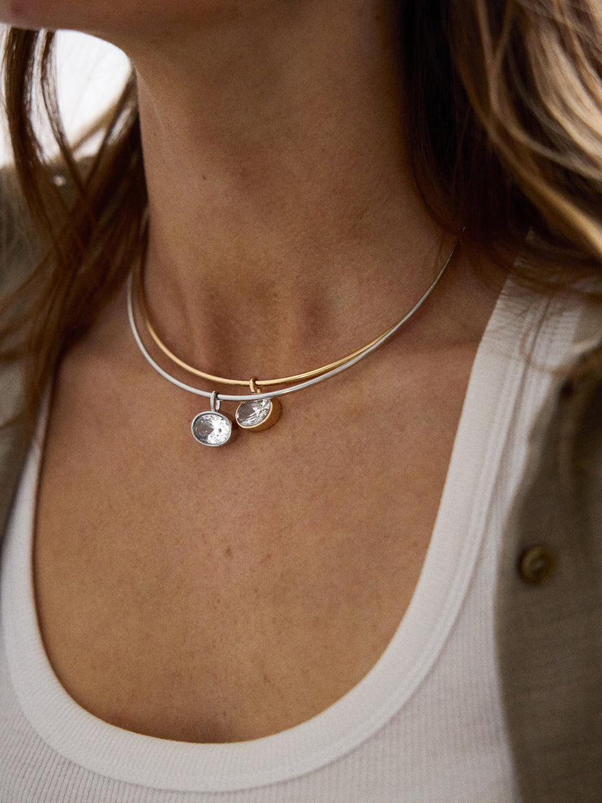 Lexi Crystal Collar Necklace - Gold