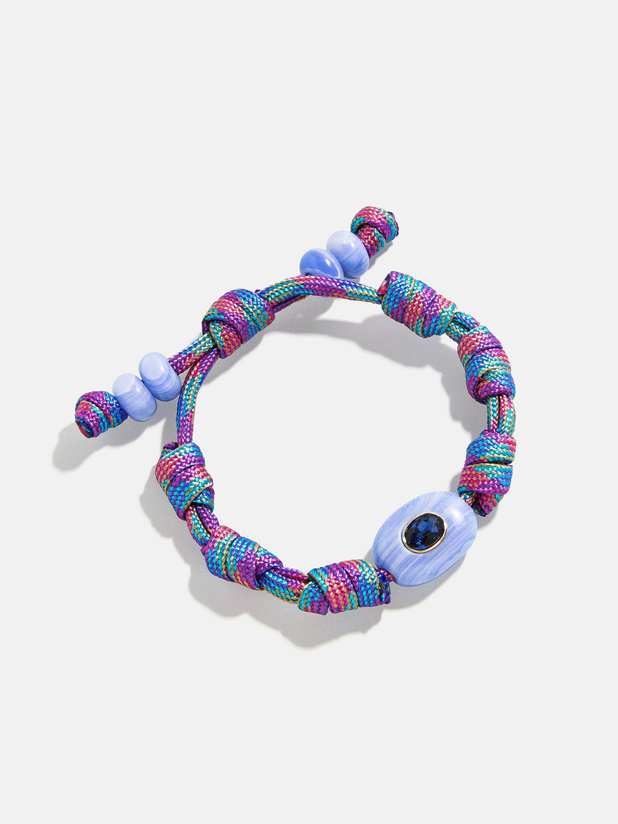 True Aura Semi-Precious Paracord Bracelet - Blue Lace Agate