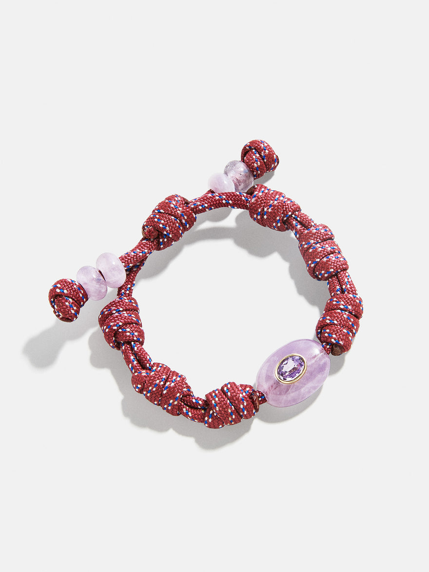 True Aura Semi-Precious Paracord Bracelet - Light Amethyst