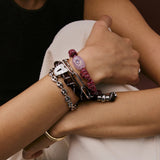True Aura Semi-Precious Paracord Bracelet - Light Amethyst