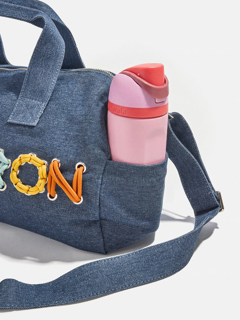 Thready to Go Kids' Custom Duffle - Dark Denim/Pink Multi