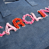 Thready to Go Kids' Custom Duffle - Dark Denim/Pink Multi