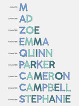 BaubleBar Thready to Go Kids’ Custom Duffle - Dark Denim/Blue Multi - 
    Personalized travel bag 
  
