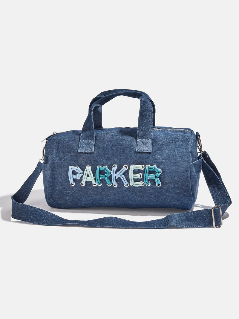 Thready to Go Kids’ Custom Duffle - Dark Denim/Blue Multi