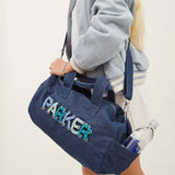 Thready to Go Kids’ Custom Duffle - Dark Denim/Blue Multi