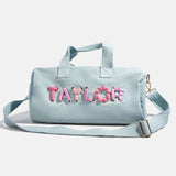 Thready to Go Kids’ Custom Duffle - Light Denim/Pink Multi