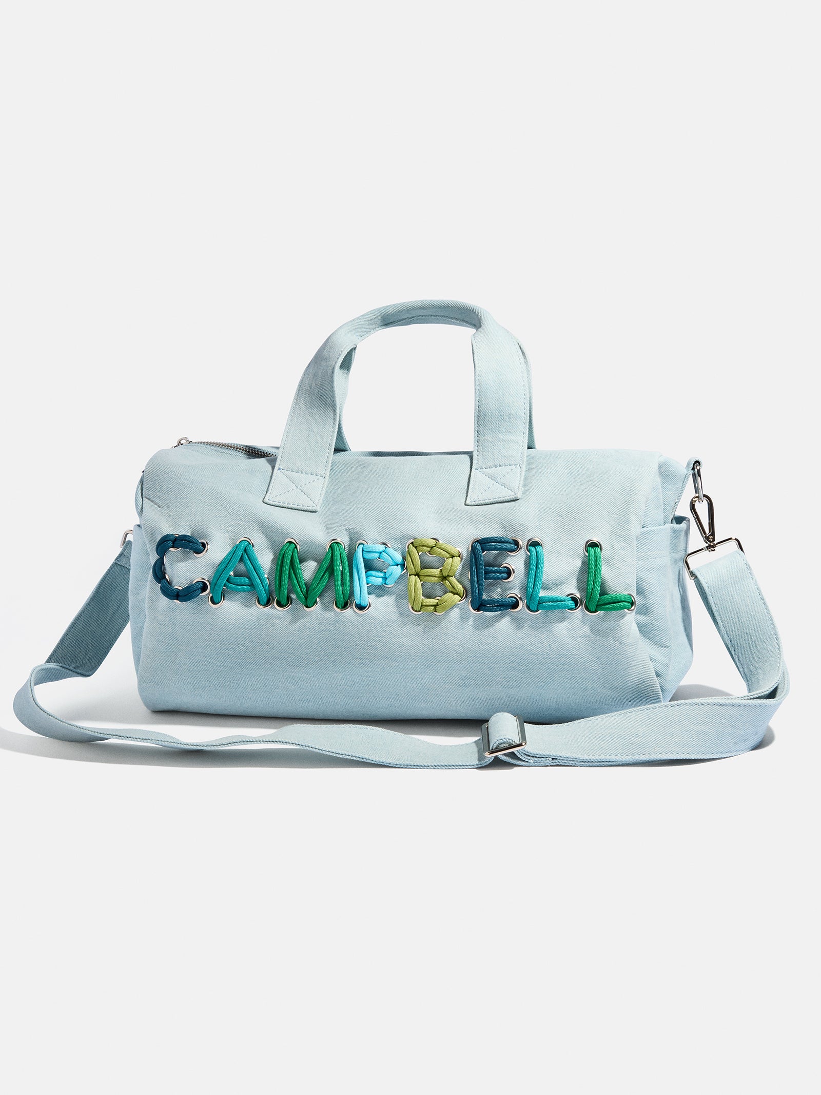 Thready to Go Kids’ Custom Duffle - Light Denim/Blue Multi