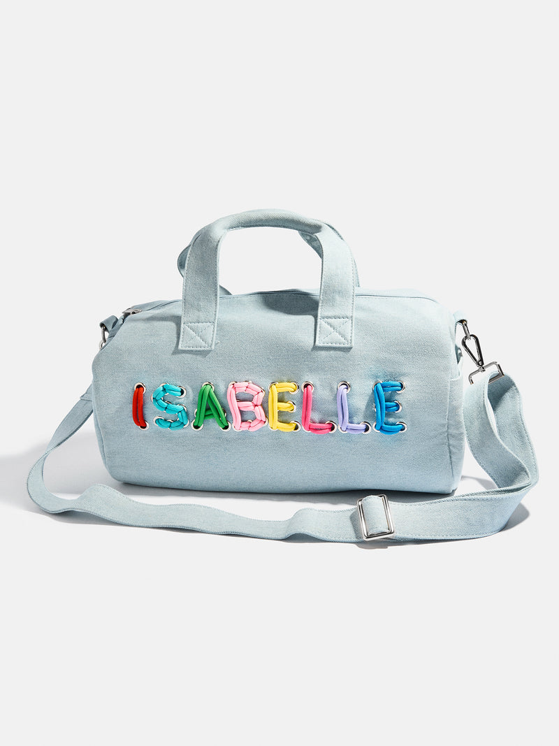 Thready to Go Kids’ Custom Duffle - Light Denim/Multi