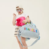Thready to Go Kids’ Custom Duffle - Light Denim/Multi