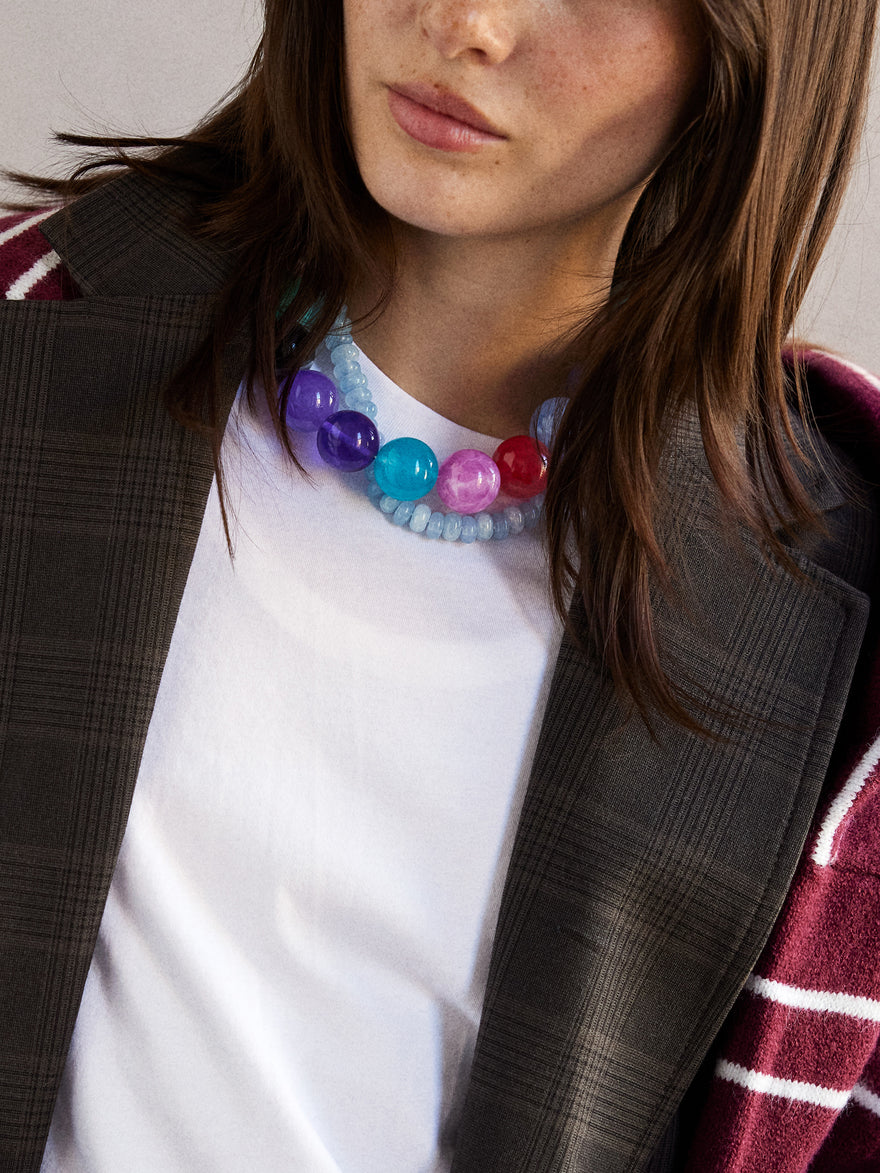 Jane Beaded Necklace - Muted Multi