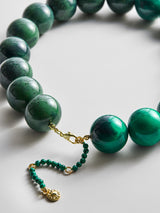 BaubleBar Jane Beaded Necklace - Striped Malachite - 
    Chunky statement necklace
  
