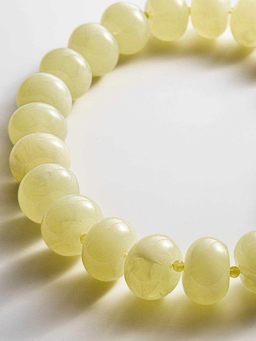 Joan Semi-Precious Necklace - Ivory Quartz