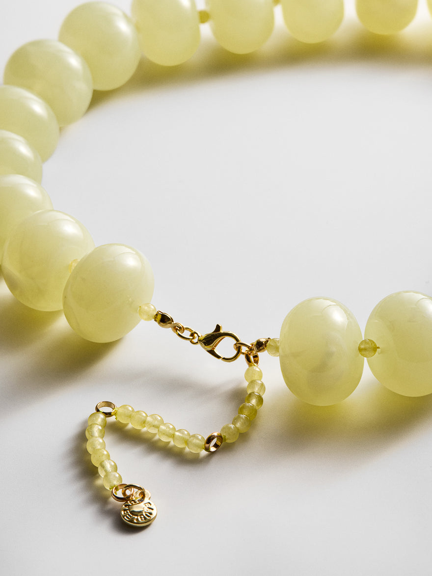 Joan Semi-Precious Necklace - Ivory Quartz