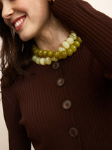 BaubleBar Joan Semi-Precious Necklace - Ivory Quartz - 
    Chunky statement necklace
  
