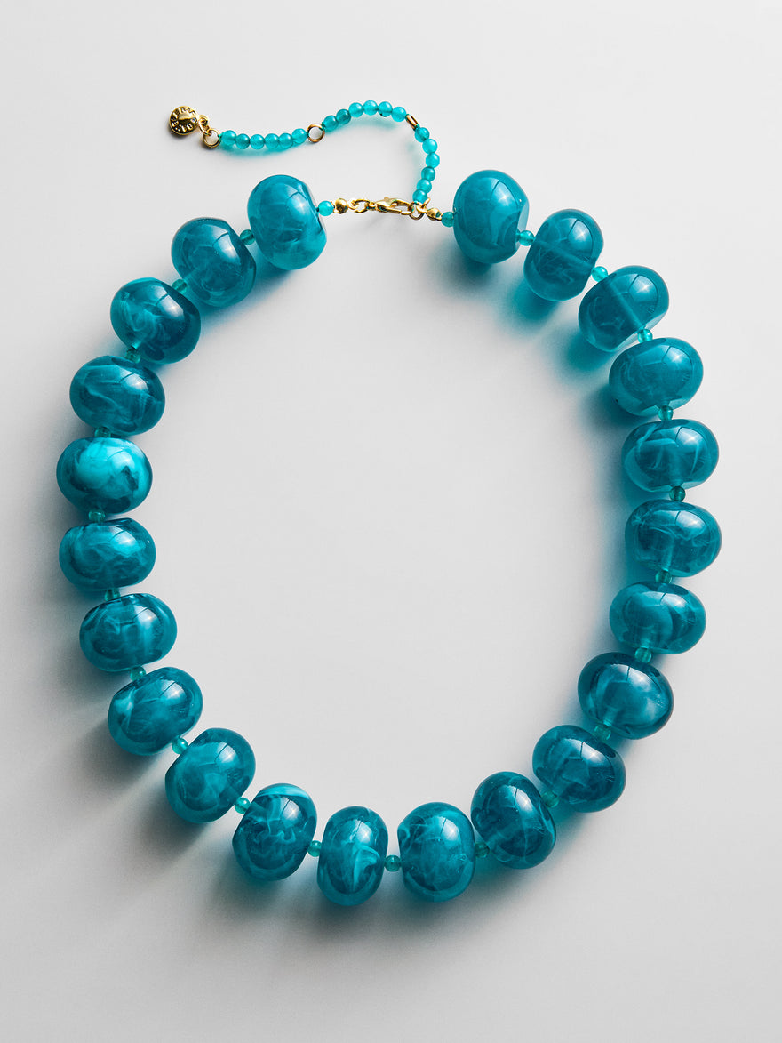 Joan Semi-Precious Necklace - Blue Chrysocolla