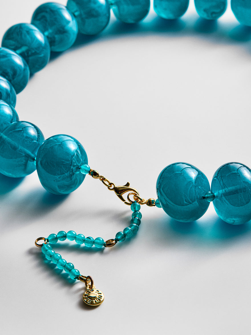 Joan Semi-Precious Necklace - Blue Chrysocolla