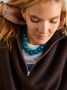 Joan Semi-Precious Necklace - Blue Chrysocolla