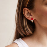 Disney Ice Cream Cone Stud Earrings - Red/White/Blue