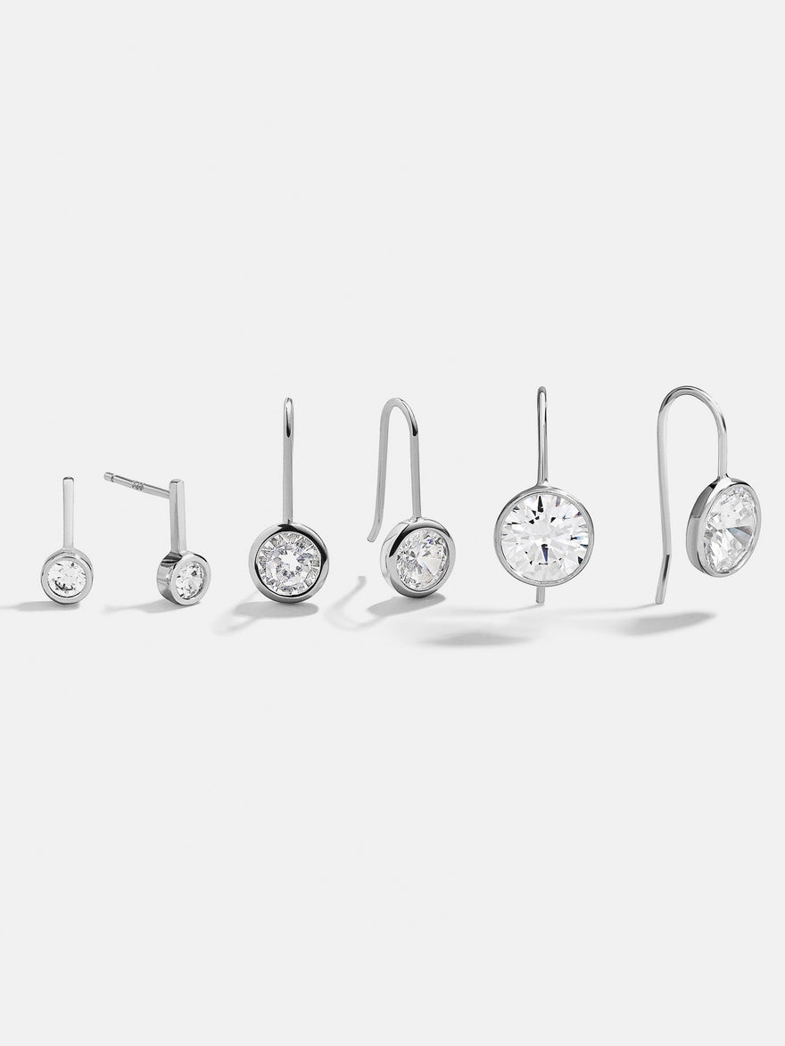 Fallon Sterling Silver Earring Set - Silver