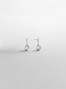 Fallon Sterling Silver Bezel Earrings - Silver