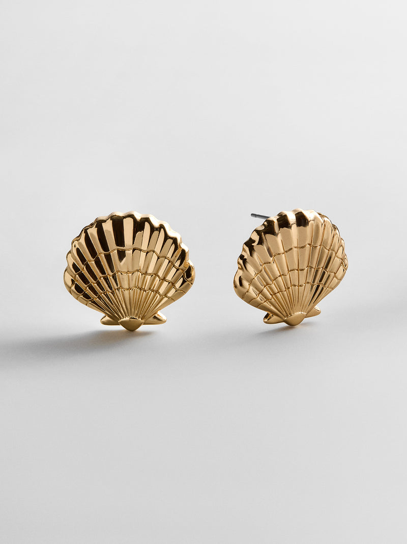 Marina Gold Seashell Earrings - Gold