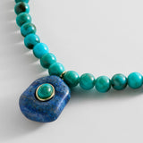 Janelle Semi-Precious Necklace - Turquoise Bead