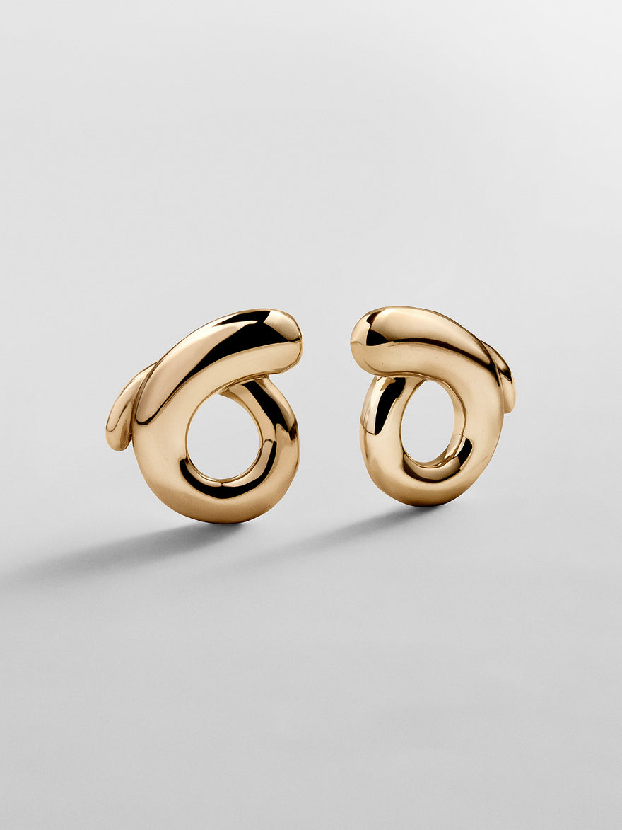 Cassidy Statement Stud Earrings - Gold
