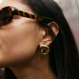 Cassidy Statement Stud Earrings - Gold