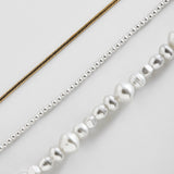 Reese Waterproof Pearl Anklet Set - Gold/Pearl