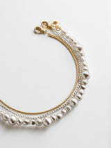 BaubleBar Reese Waterproof Pearl Anklet Set - Gold/Pearl - 
    Set of three anklets
  
