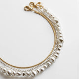Reese Waterproof Pearl Anklet Set - Gold/Pearl