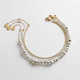 Reese Waterproof Pearl Anklet Set - Gold/Pearl