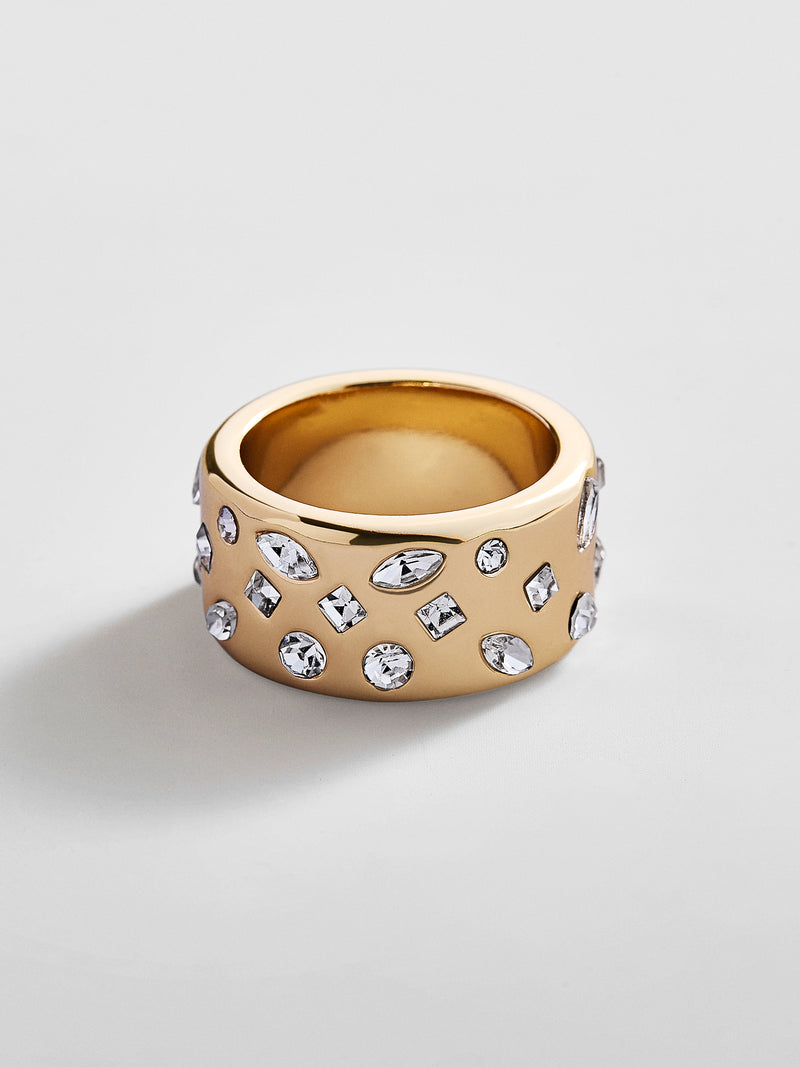 Simone Gold Ring - Gold/Pavé
