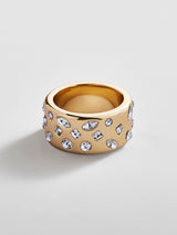 BaubleBar Simone Gold Ring - Gold/Pavé - 
    Statement crystal ring 
  
