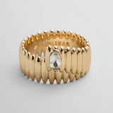 Mona Gold Wrap Ring - Gold/Pavé