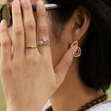Mona Gold Wrap Ring - Gold/Pavé